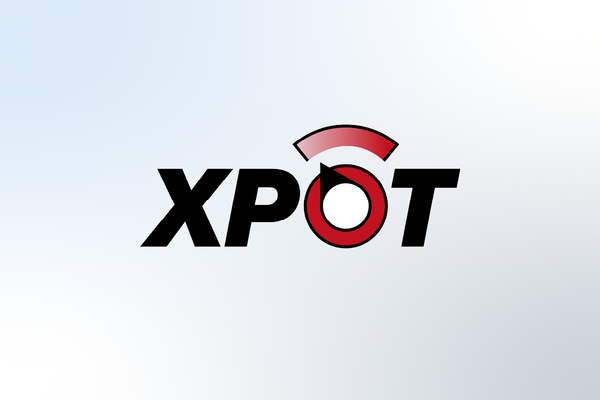 Logo for the XPOT software on a neutral background